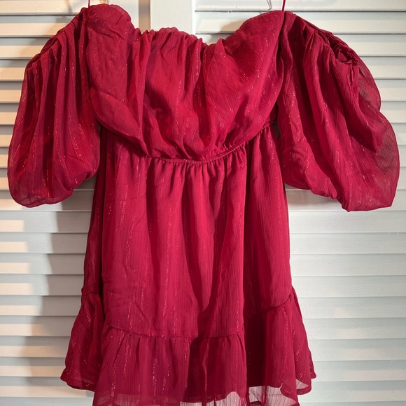 Jillie Lurex Off the Shoulder Mini Dress - Picture 4 of 4